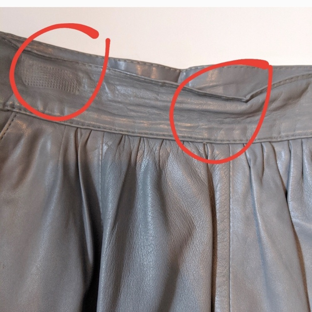 Vintage  leather full circle skirt - Picture 3 of 7